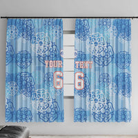 Custom World Football 2026 England Window Curtain Three Lions and Tudor Rose Pattern