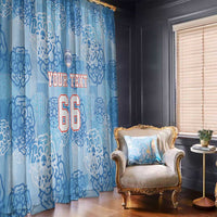 Custom World Football 2026 England Window Curtain Three Lions and Tudor Rose Pattern