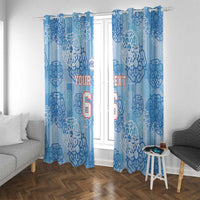 Custom World Football 2026 England Window Curtain Three Lions and Tudor Rose Pattern