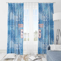 Custom World Football 2026 England Window Curtain Three Lions and Tudor Rose Pattern