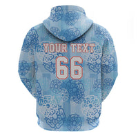 Custom World Football 2026 England Zip Hoodie Three Lions and Tudor Rose Pattern
