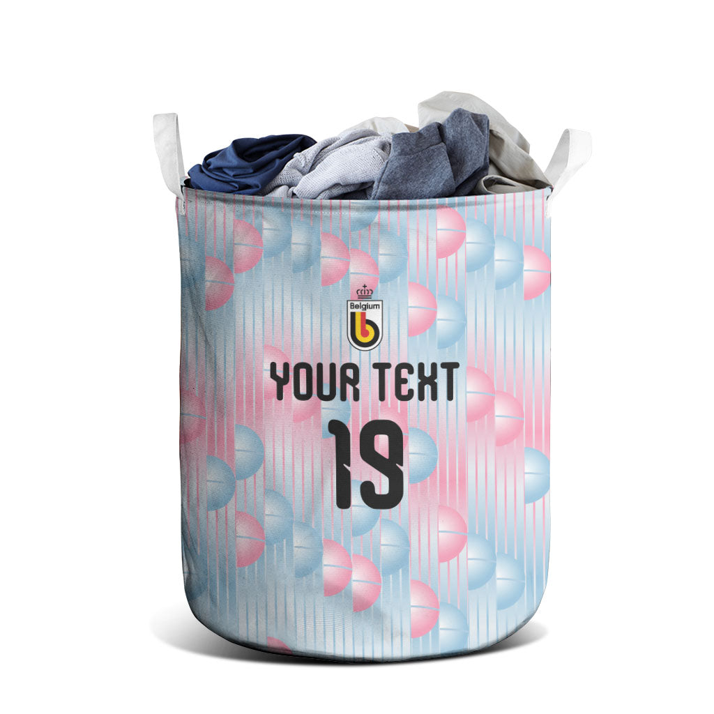Custom World Football 2026 Belgium Laundry Basket Belgian The Red Devils Champions