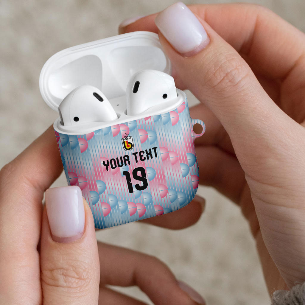 Custom World Football 2026 Belgium AirPods Case Belgian The Red Devils Champions