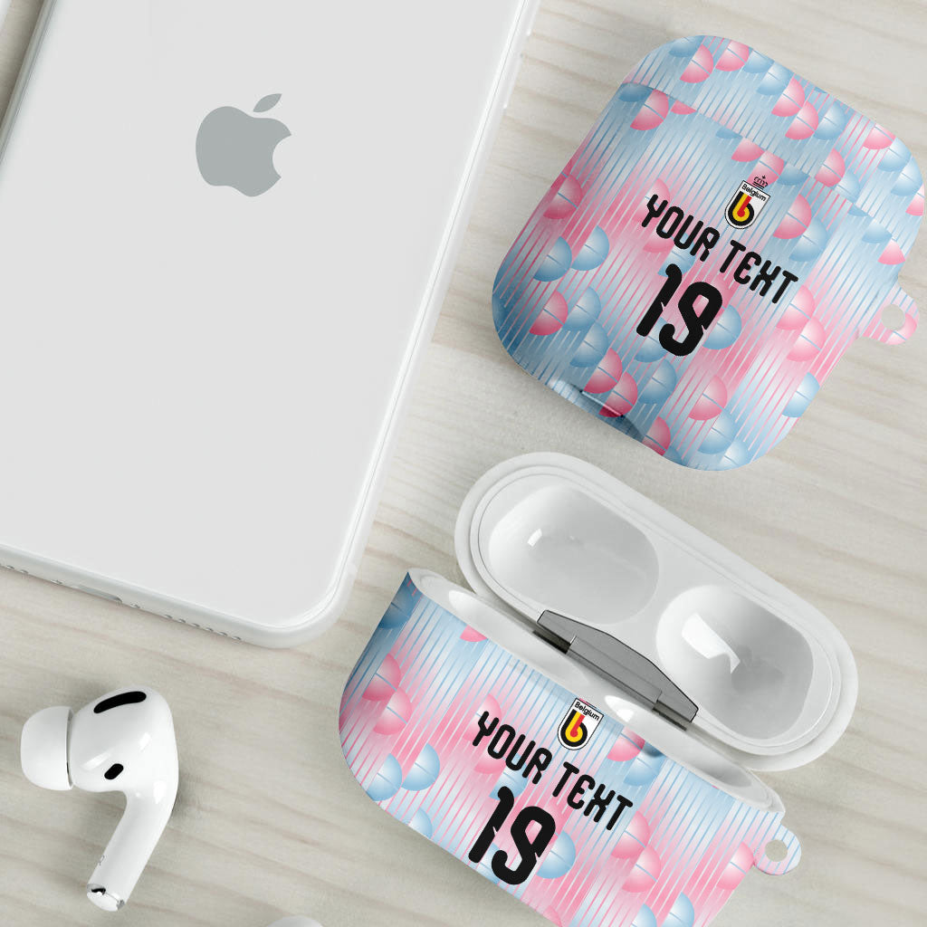 Custom World Football 2026 Belgium AirPods Case Belgian The Red Devils Champions