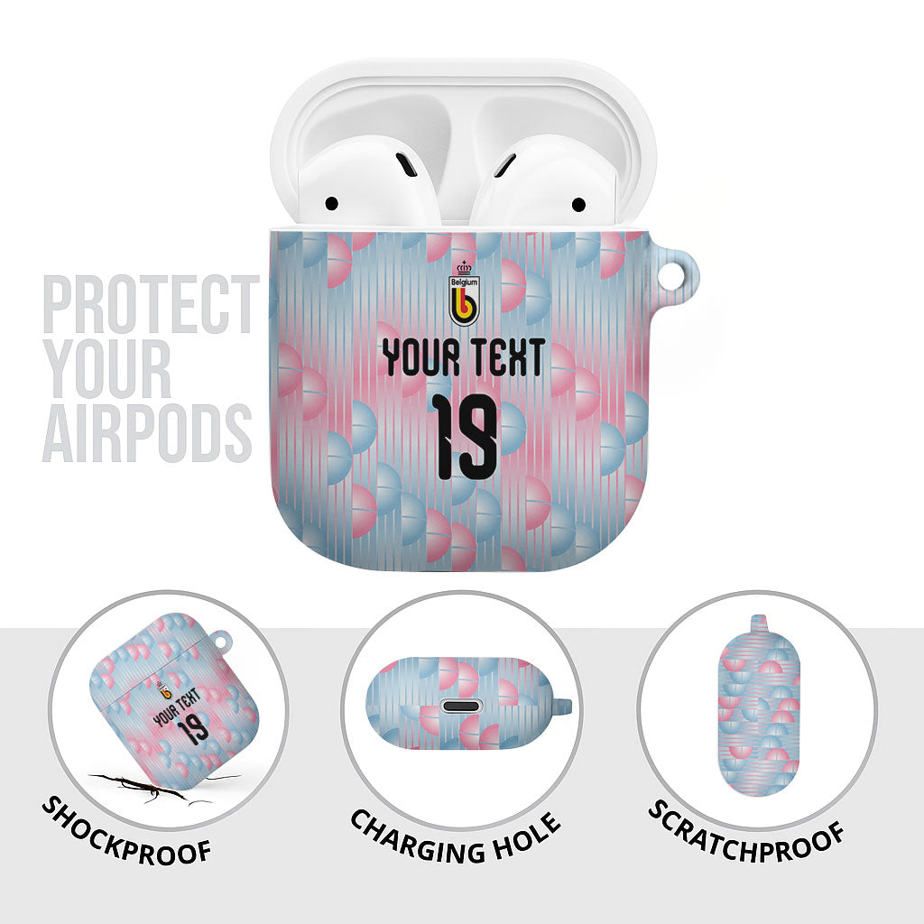 Custom World Football 2026 Belgium AirPods Case Belgian The Red Devils Champions