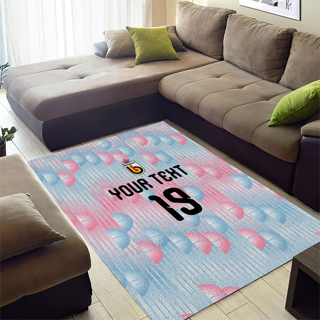 Custom World Football 2026 Belgium Area Rug Belgian The Red Devils Champions