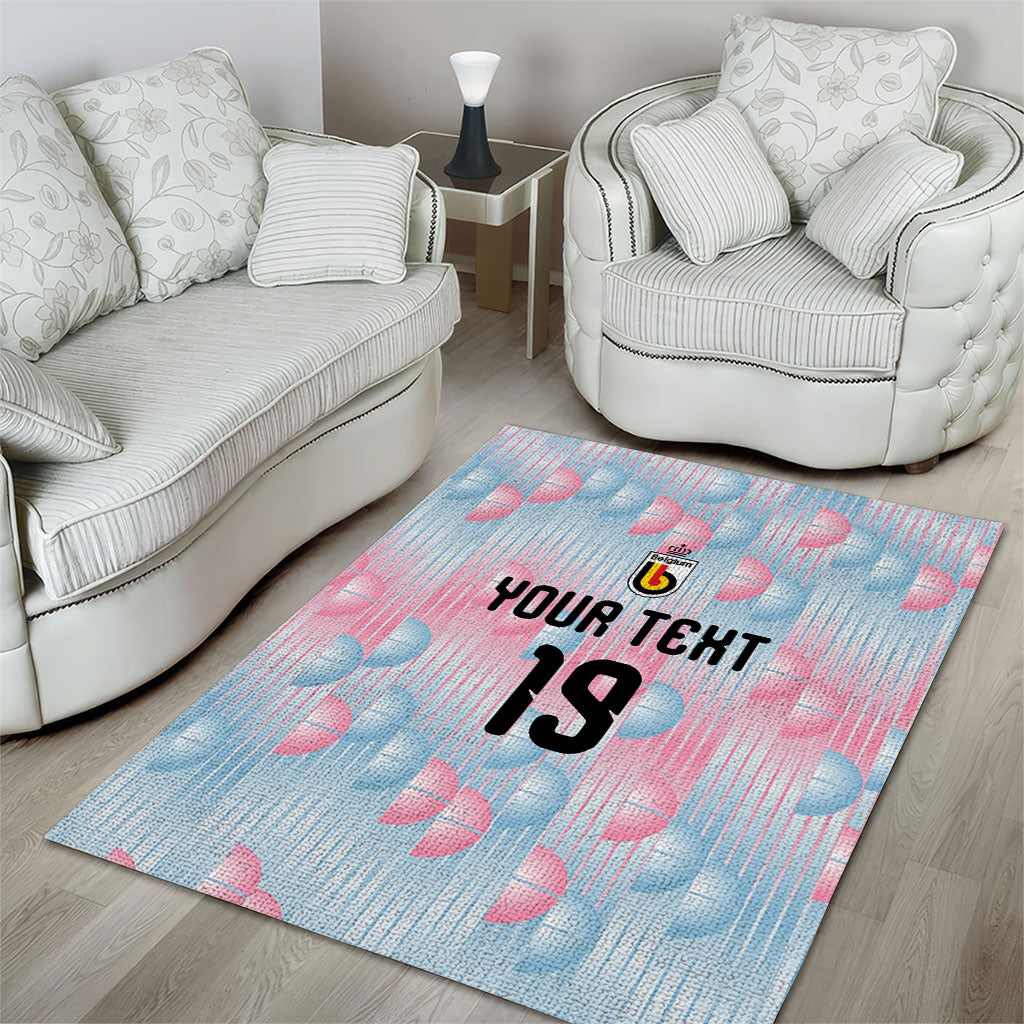Custom World Football 2026 Belgium Area Rug Belgian The Red Devils Champions