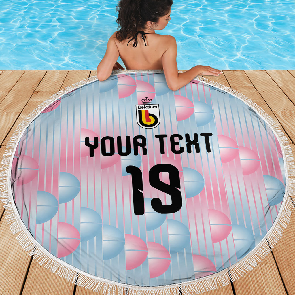 Custom World Football 2026 Belgium Beach Blanket Belgian The Red Devils Champions
