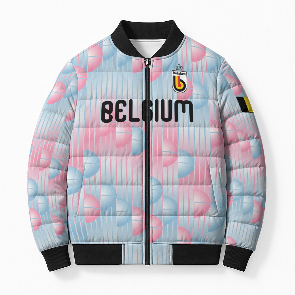 Custom World Football 2026 Belgium Bomber Puffer Jacket Belgian The Red Devils Champions