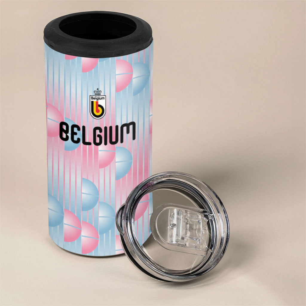 Custom World Football 2026 Belgium 4 in 1 Can Cooler Tumbler Belgian The Red Devils Champions