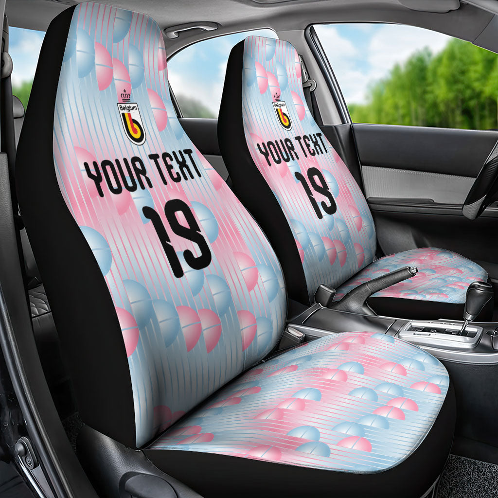 Custom World Football 2026 Belgium Car Seat Cover Belgian The Red Devils Champions