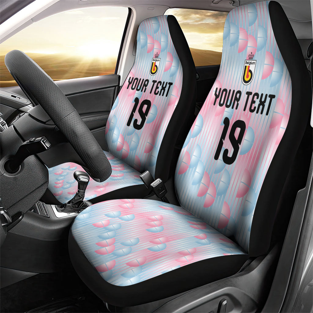 Custom World Football 2026 Belgium Car Seat Cover Belgian The Red Devils Champions