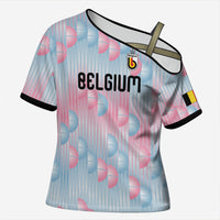 Custom World Football 2026 Belgium Cross Shoulder Shirt Belgian The Red Devils Champions