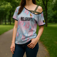Custom World Football 2026 Belgium Cross Shoulder Shirt Belgian The Red Devils Champions