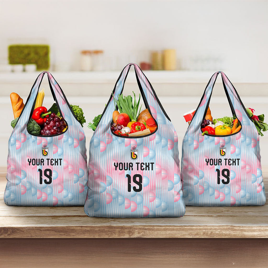Custom World Football 2026 Belgium Grocery Bag Belgian The Red Devils Champions