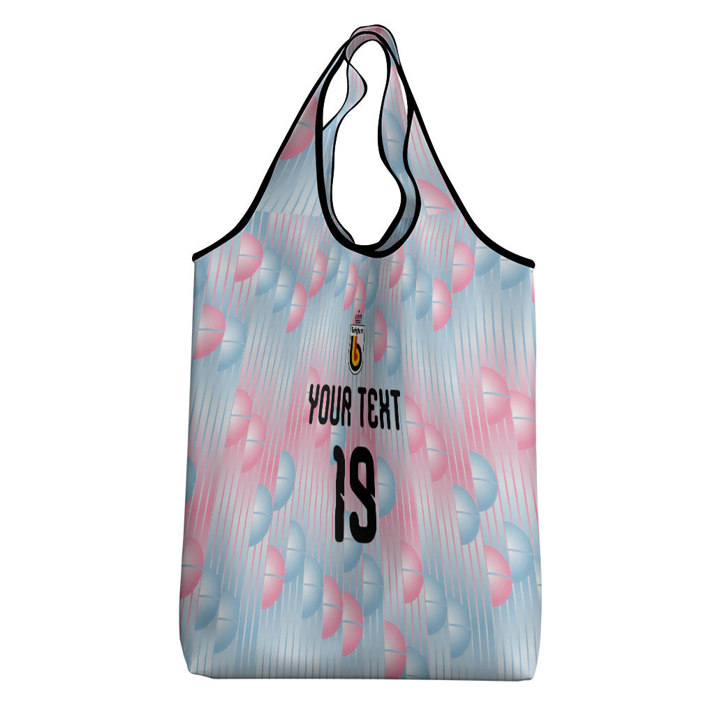 Custom World Football 2026 Belgium Grocery Bag Belgian The Red Devils Champions