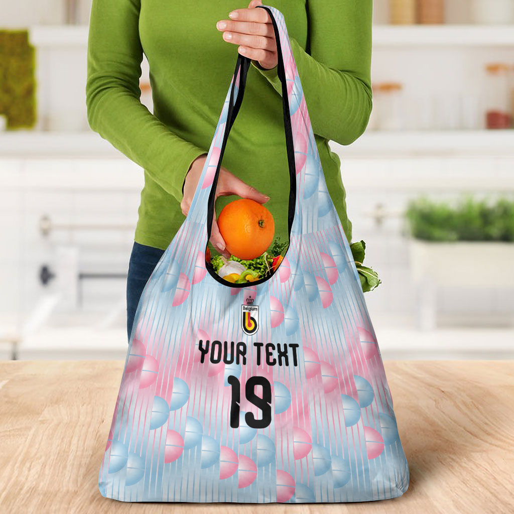 Custom World Football 2026 Belgium Grocery Bag Belgian The Red Devils Champions
