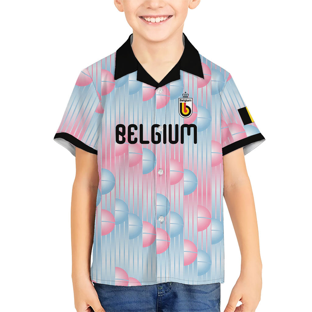 Custom World Football 2026 Belgium Kid Hawaiian Shirt Belgian The Red Devils Champions