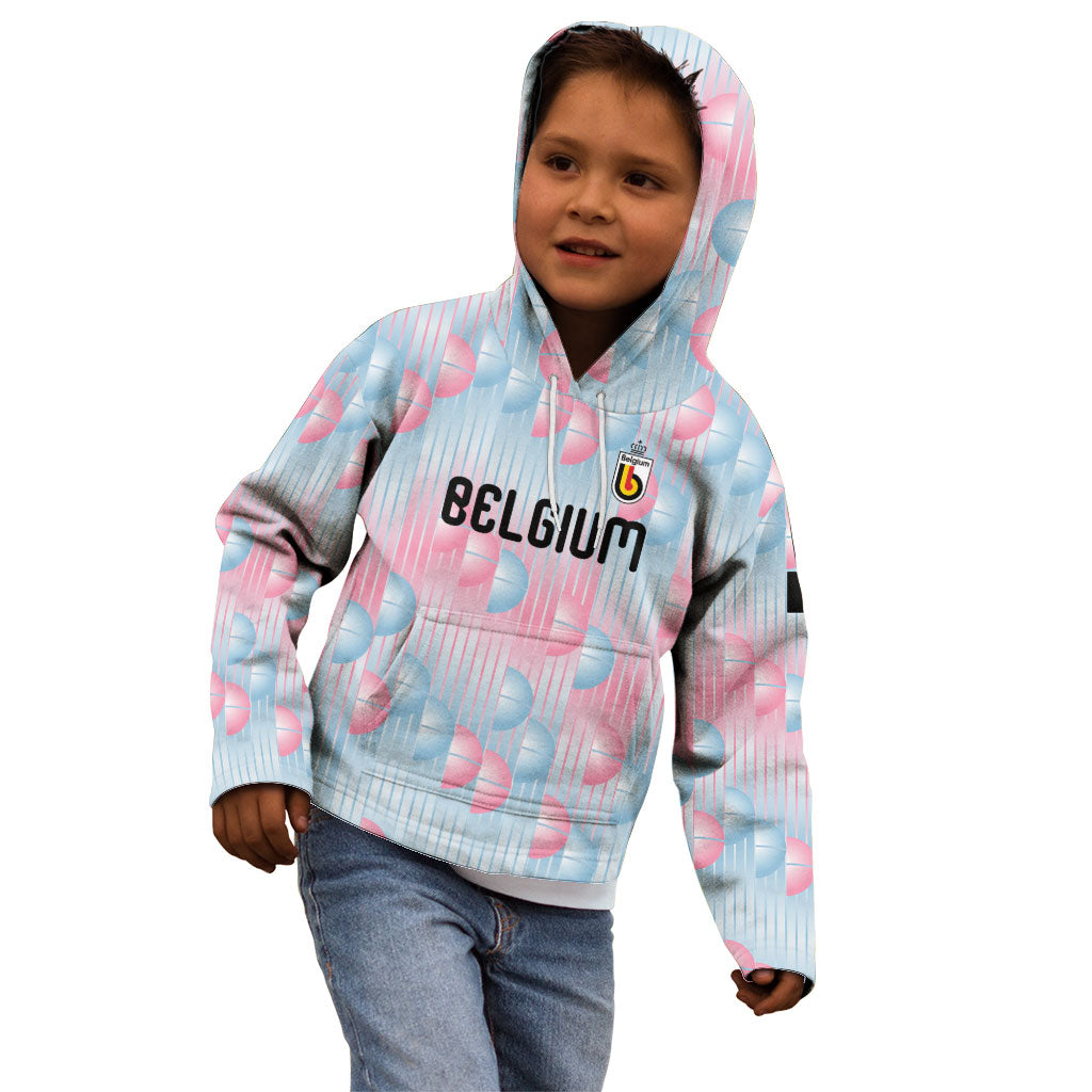 Custom World Football 2026 Belgium Kid Hoodie Belgian The Red Devils Champions