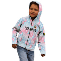 Custom World Football 2026 Belgium Kid Hoodie Belgian The Red Devils Champions