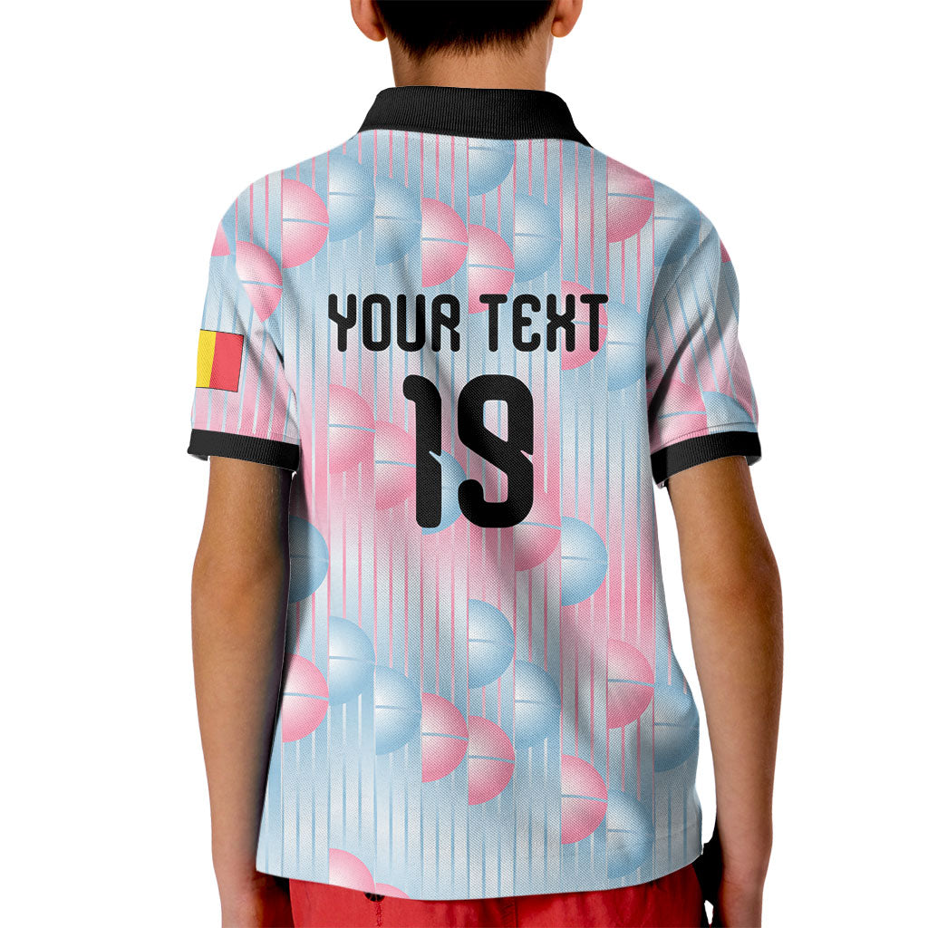 Custom World Football 2026 Belgium Kid Polo Shirt Belgian The Red Devils Champions