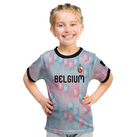 Custom World Football 2026 Belgium Kid T Shirt Belgian The Red Devils Champions
