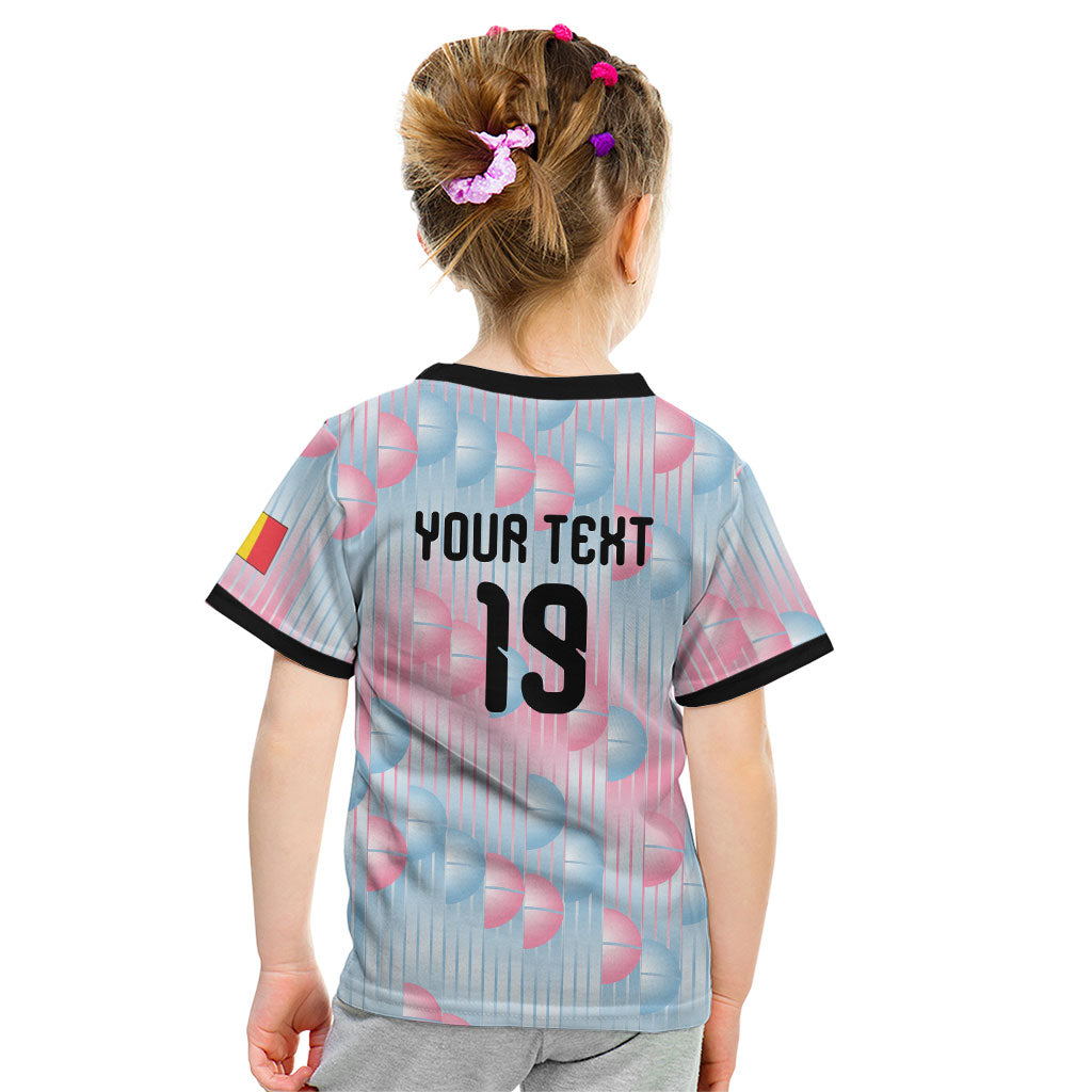 Custom World Football 2026 Belgium Kid T Shirt Belgian The Red Devils Champions