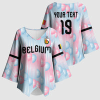 Custom World Football 2026 Belgium Kimono Sleeve Blouse Belgian The Red Devils Champions