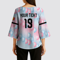 Custom World Football 2026 Belgium Kimono Sleeve Blouse Belgian The Red Devils Champions