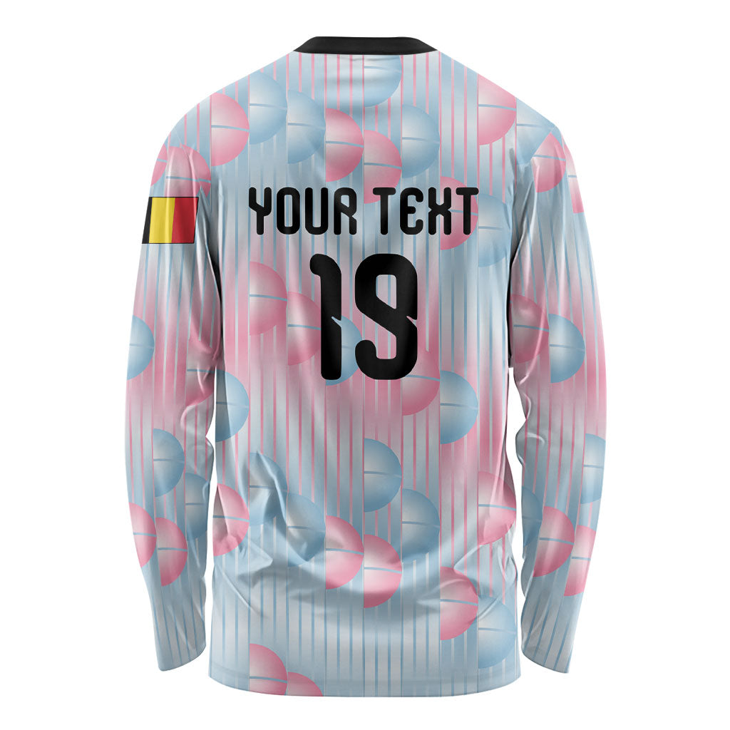 Custom World Football 2026 Belgium Long Sleeve Shirt Belgian The Red Devils Champions