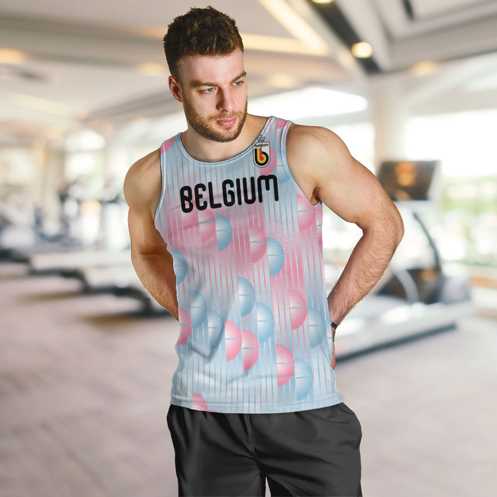 Custom World Football 2026 Belgium Men Tank Top Belgian The Red Devils Champions