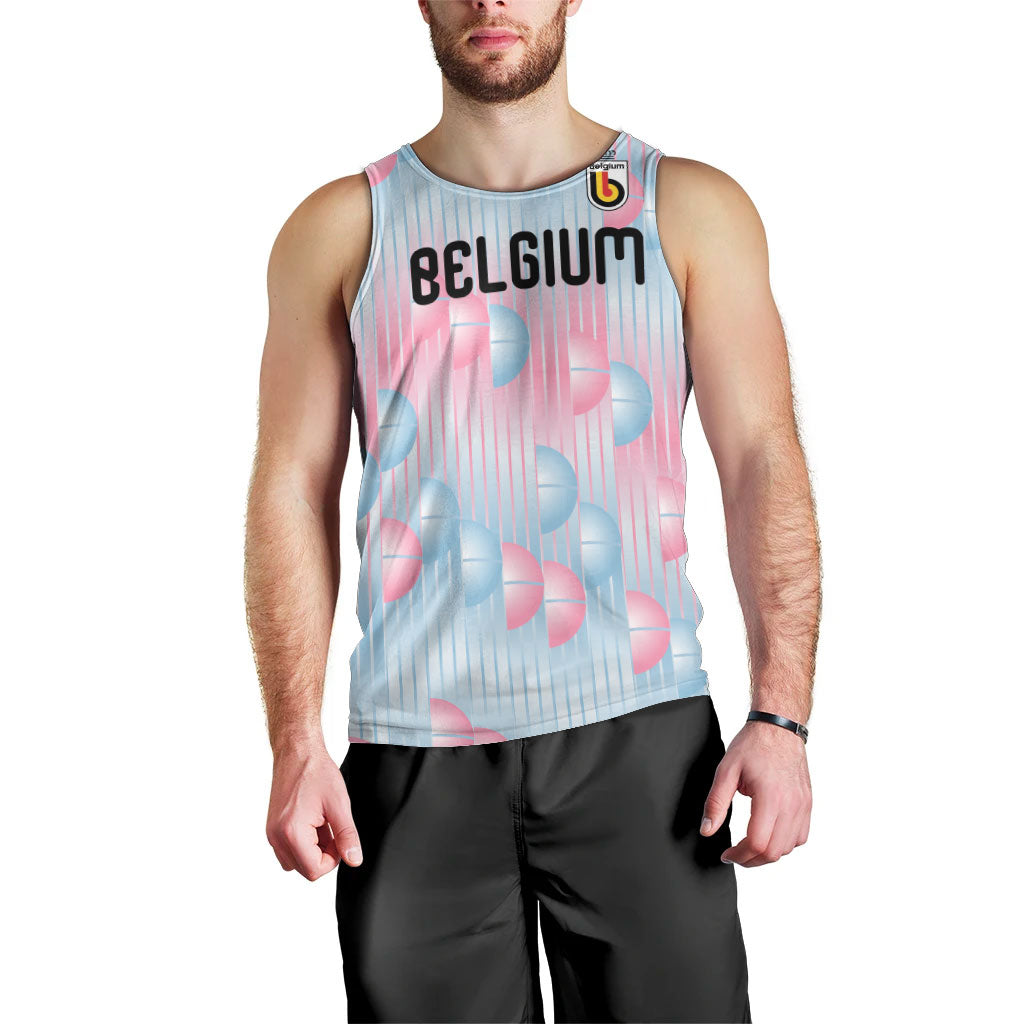 Custom World Football 2026 Belgium Men Tank Top Belgian The Red Devils Champions