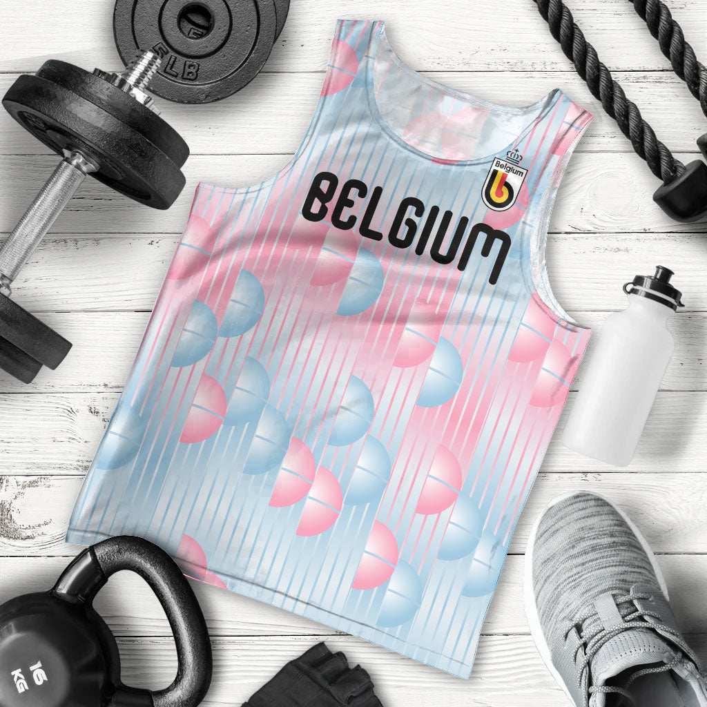 Custom World Football 2026 Belgium Men Tank Top Belgian The Red Devils Champions