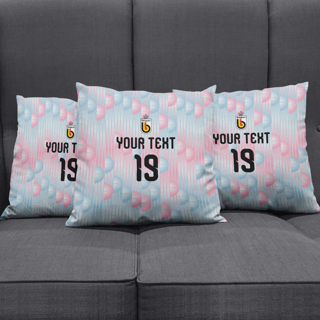 Custom World Football 2026 Belgium Pillow Cover Belgian The Red Devils Champions