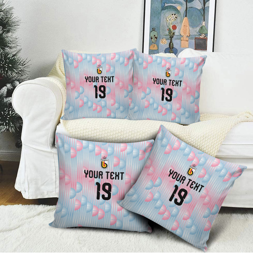Custom World Football 2026 Belgium Pillow Cover Belgian The Red Devils Champions