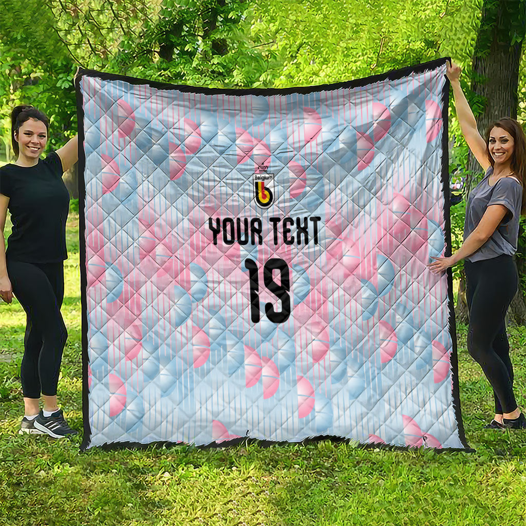 Custom World Football 2026 Belgium Quilt Belgian The Red Devils Champions