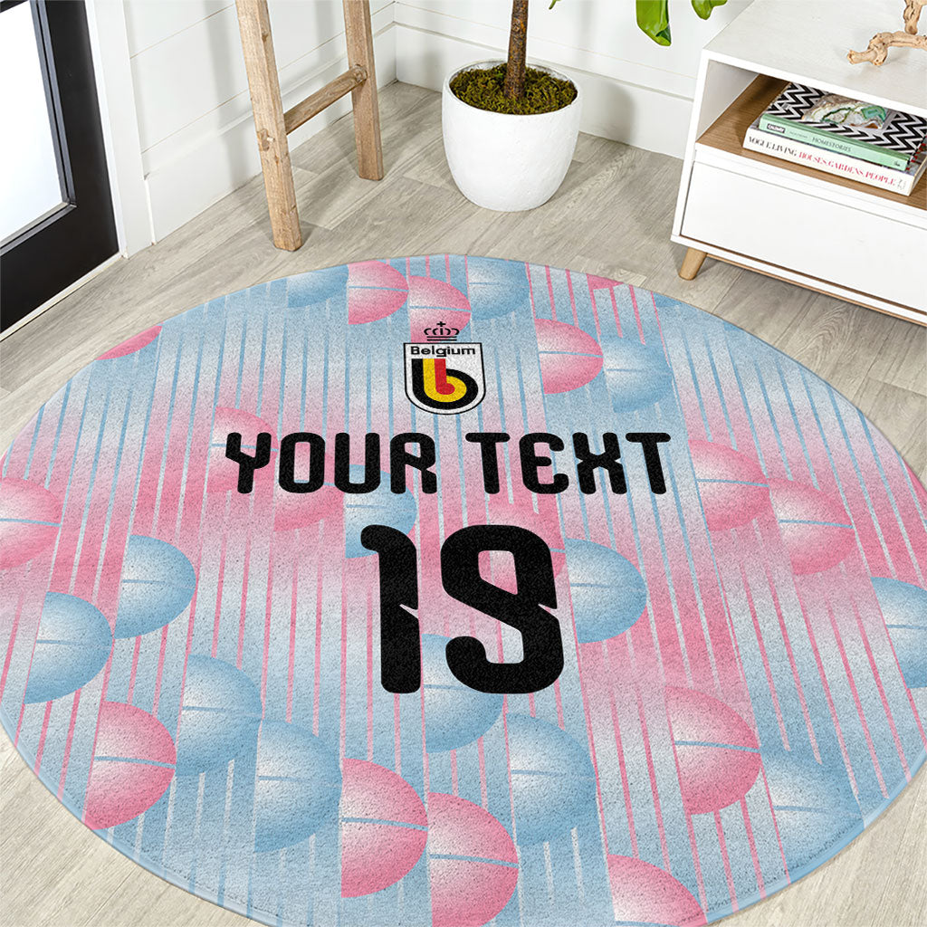 Custom World Football 2026 Belgium Round Carpet Belgian The Red Devils Champions