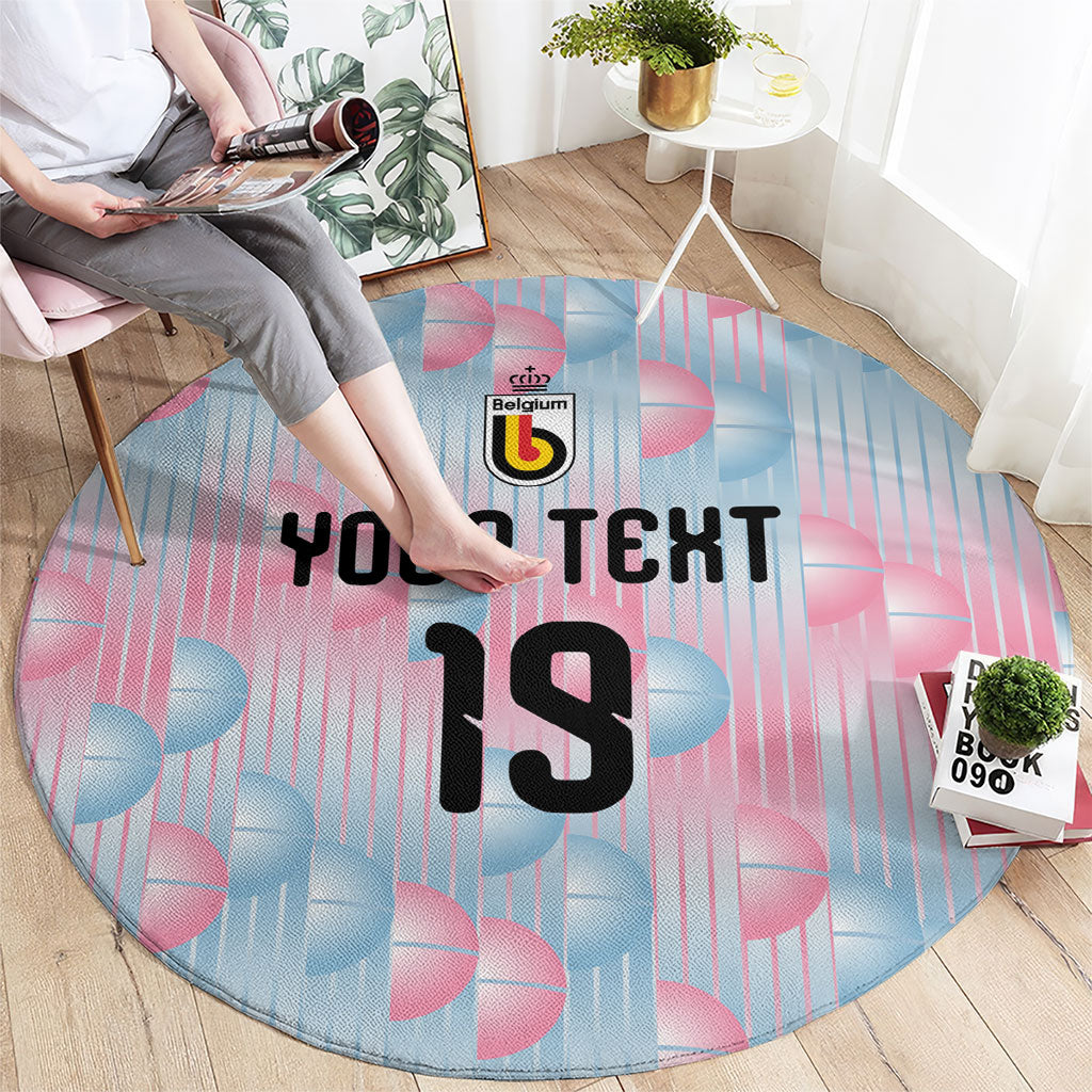 Custom World Football 2026 Belgium Round Carpet Belgian The Red Devils Champions
