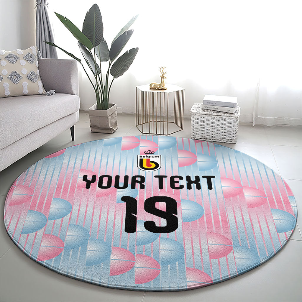 Custom World Football 2026 Belgium Round Carpet Belgian The Red Devils Champions