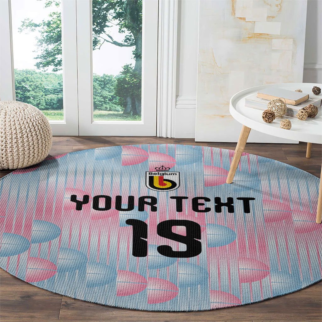 Custom World Football 2026 Belgium Round Carpet Belgian The Red Devils Champions