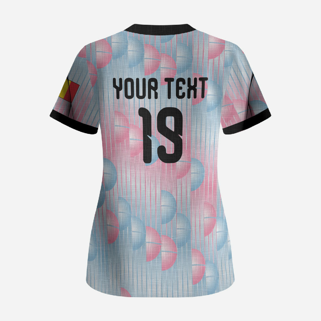 Custom World Football 2026 Belgium Scrub Top Belgian The Red Devils Champions