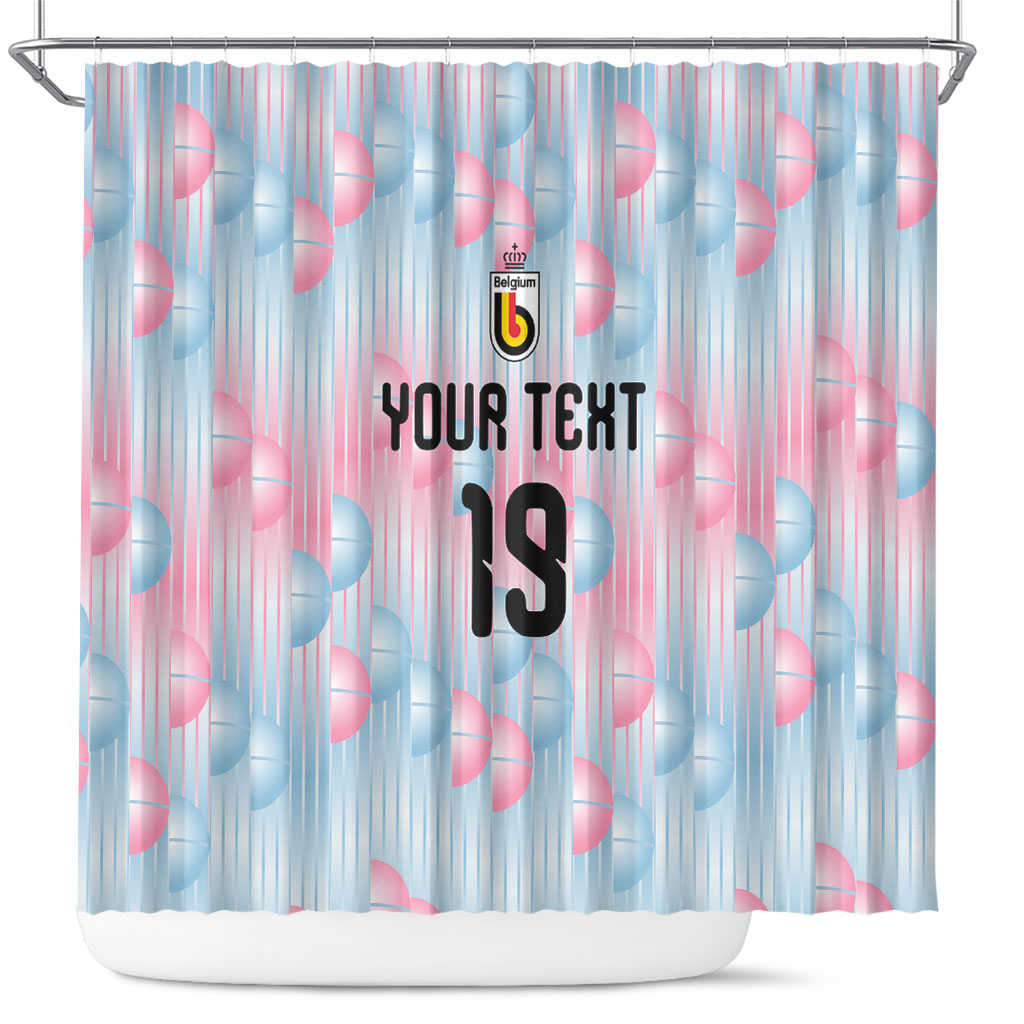 Custom World Football 2026 Belgium Shower Curtain Belgian The Red Devils Champions
