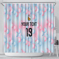 Custom World Football 2026 Belgium Shower Curtain Belgian The Red Devils Champions