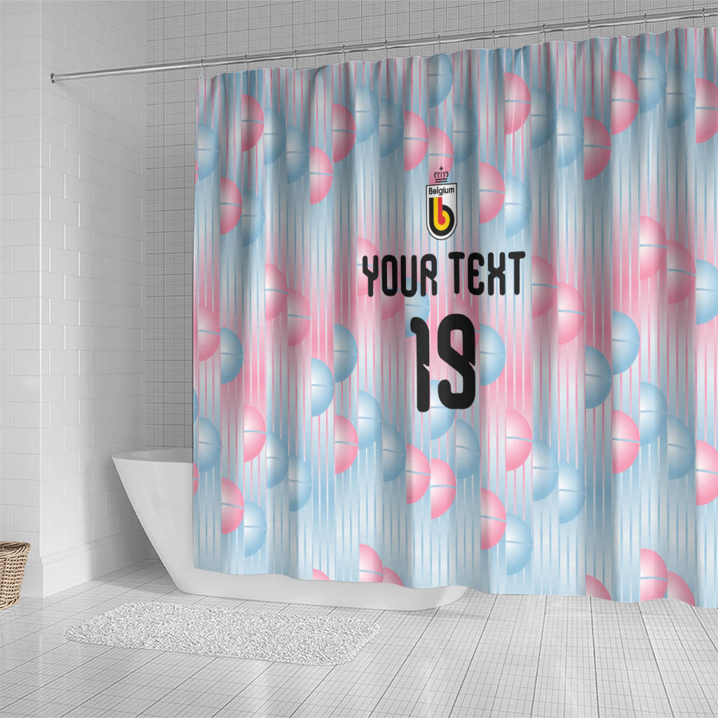 Custom World Football 2026 Belgium Shower Curtain Belgian The Red Devils Champions