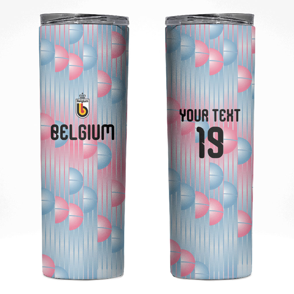 Custom World Football 2026 Belgium Skinny Tumbler Belgian The Red Devils Champions