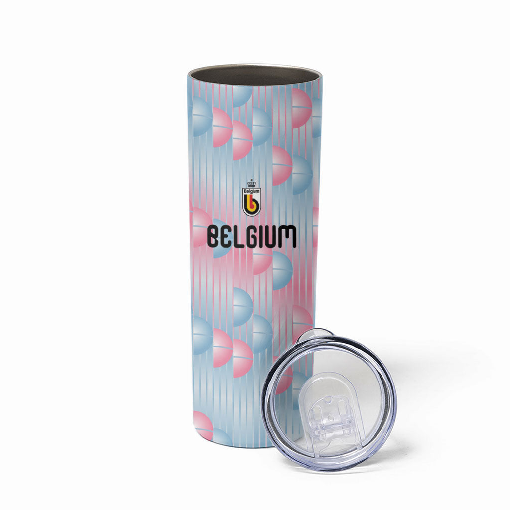 Custom World Football 2026 Belgium Skinny Tumbler Belgian The Red Devils Champions