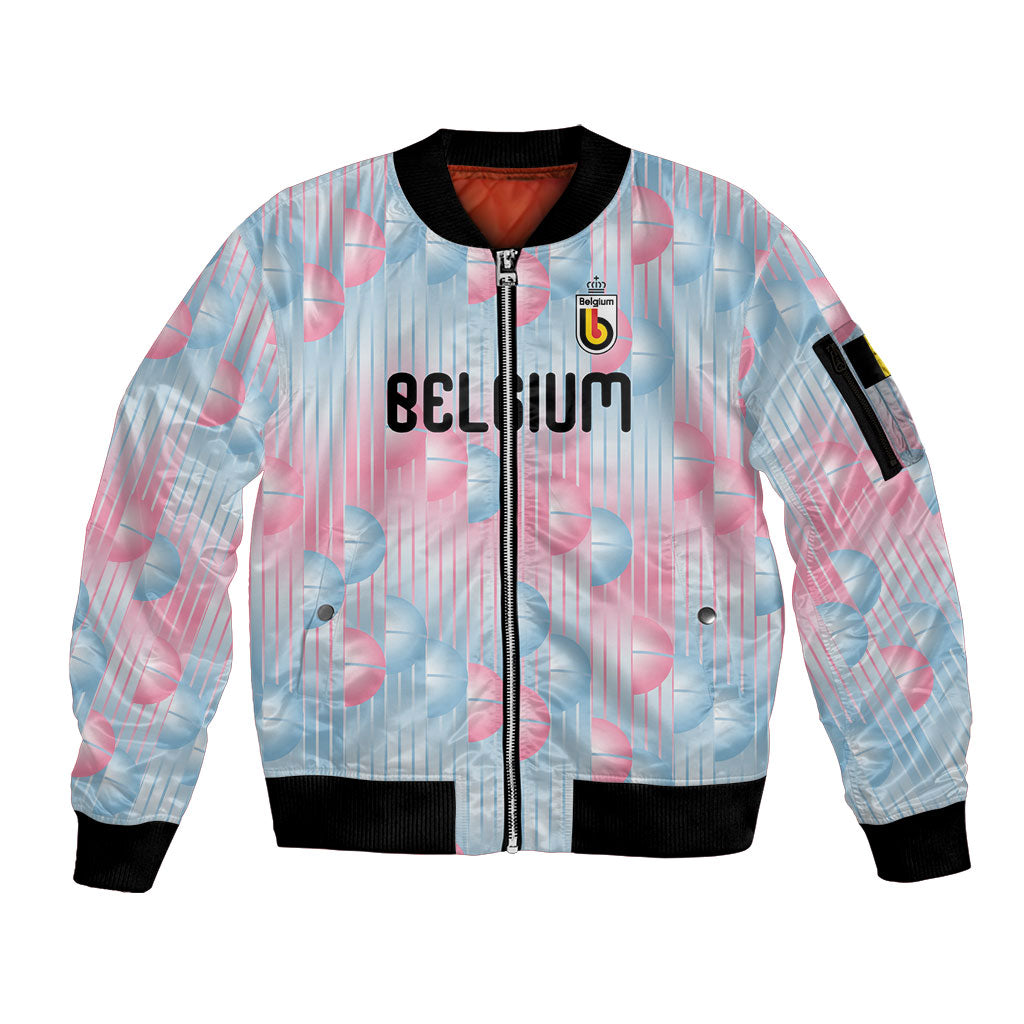 Custom World Football 2026 Belgium Sleeve Zip Bomber Jacket Belgian The Red Devils Champions