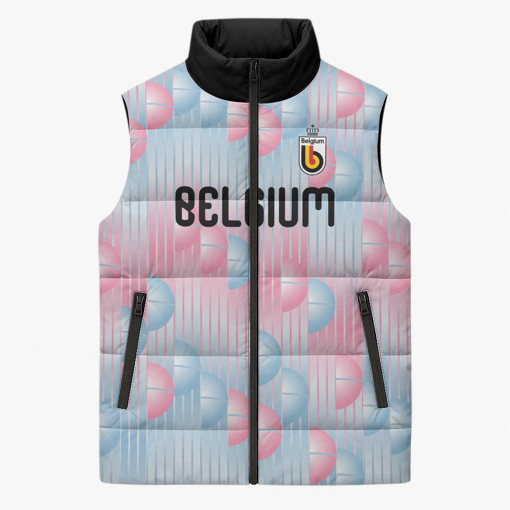 Custom World Football 2026 Belgium Sleeveless Puffer Jacket Belgian The Red Devils Champions