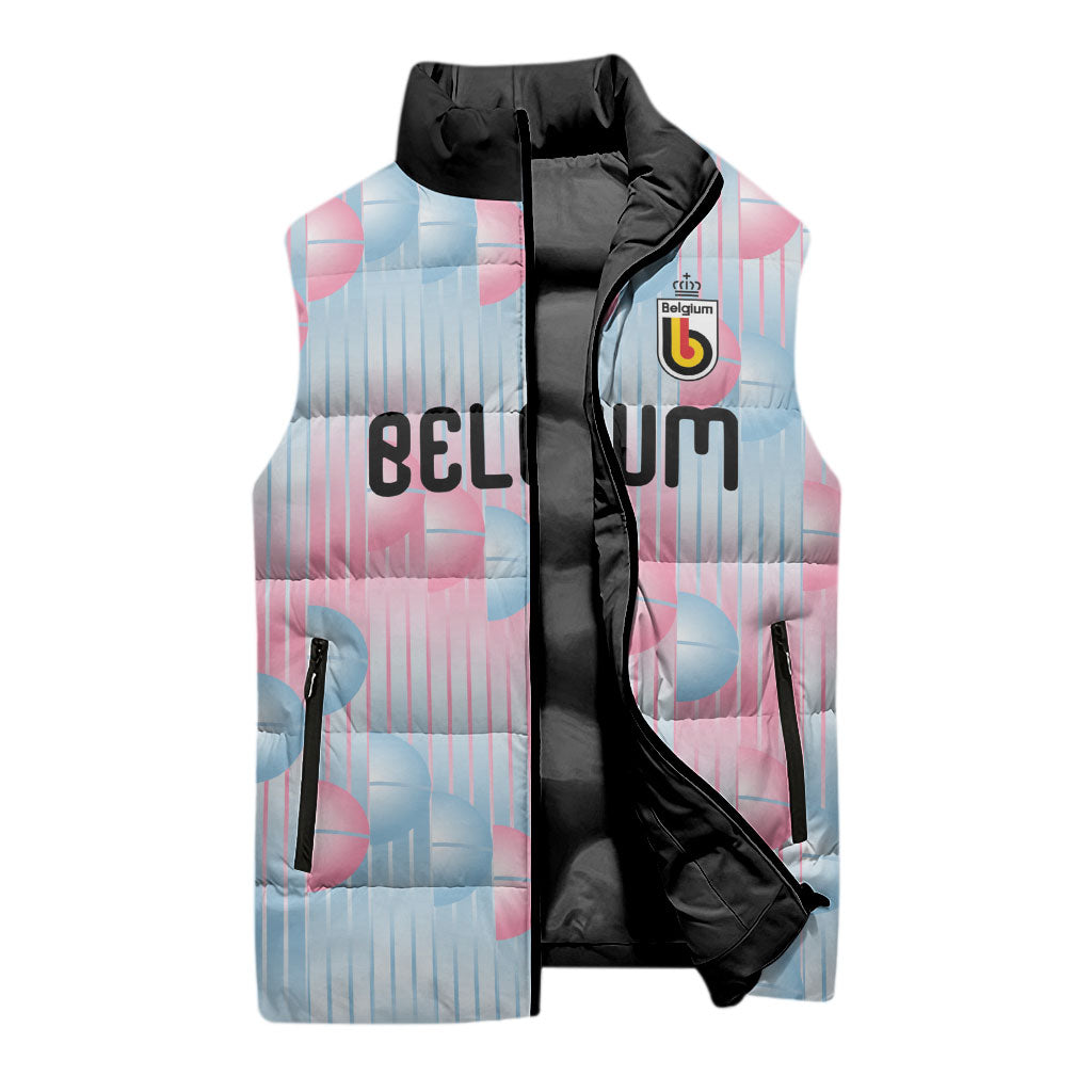 Custom World Football 2026 Belgium Sleeveless Puffer Jacket Belgian The Red Devils Champions