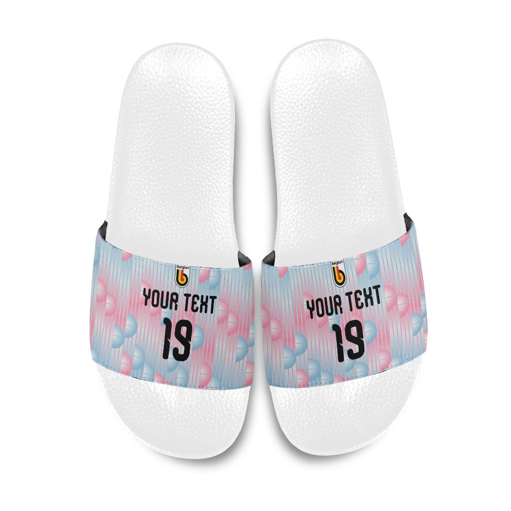 Custom World Football 2026 Belgium Slide Sandals Belgian The Red Devils Champions